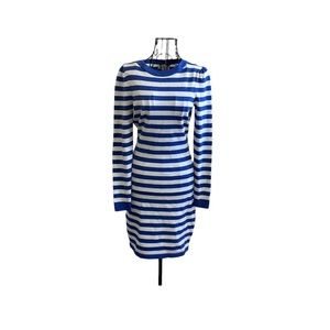 NWT Milly blue and white striped long sleeve dress